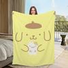Four DOG Seasons Warm Soft Plush Blanket Purin for Sofa Cartoon Living Room Cute Office Bedroom P-PomPom Travel Gift Flannel