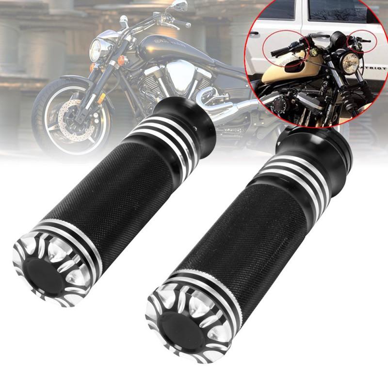 Universal 25mm Aluminum Knurled Handlebar Grips Harley-Davidson Classic Motorcycle Retro Customization