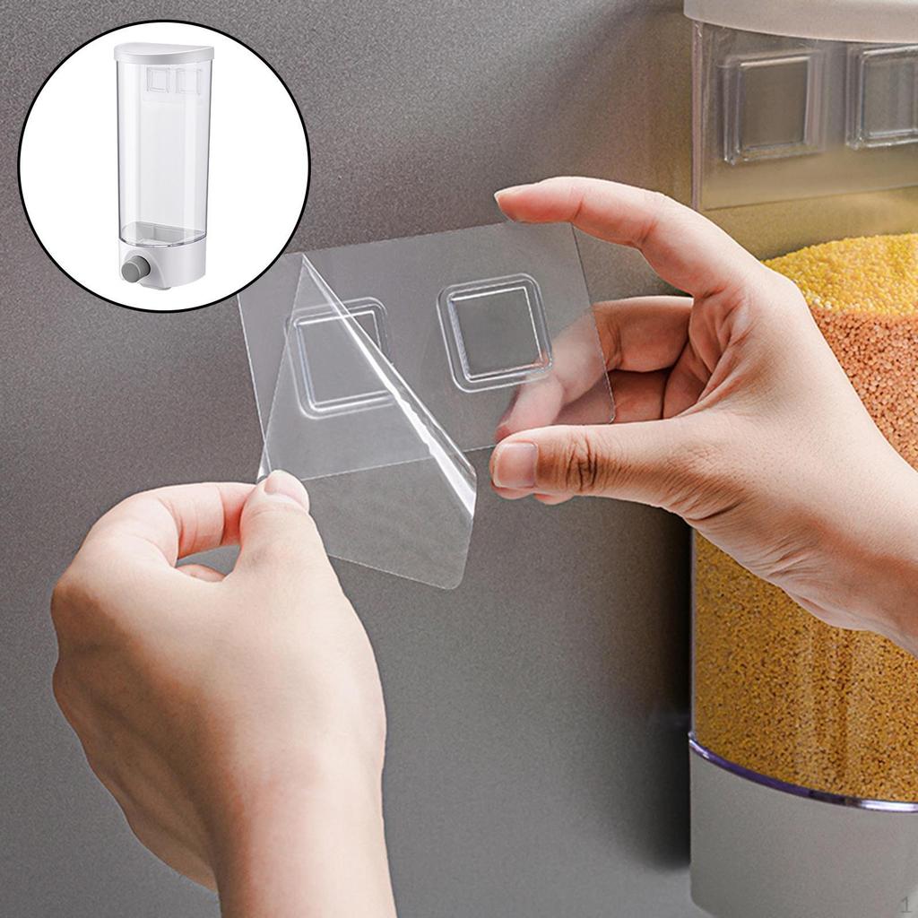 Droogvoer Dispenser, Wandmontage Graan Dispenser met Deksels, Ruimtebesparende Plastic Bewaarcontainers