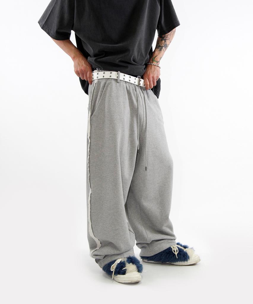 Keuligeon Wide Track Pants Max Over Fit Melange Gray