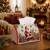 1pc Classic Vintage Holiday Tissue Box - Santa Claus Deer Bird Napkin Storage Box, Suitable for Rolls/Facial Tissues/Single Sheets, Available for Chri