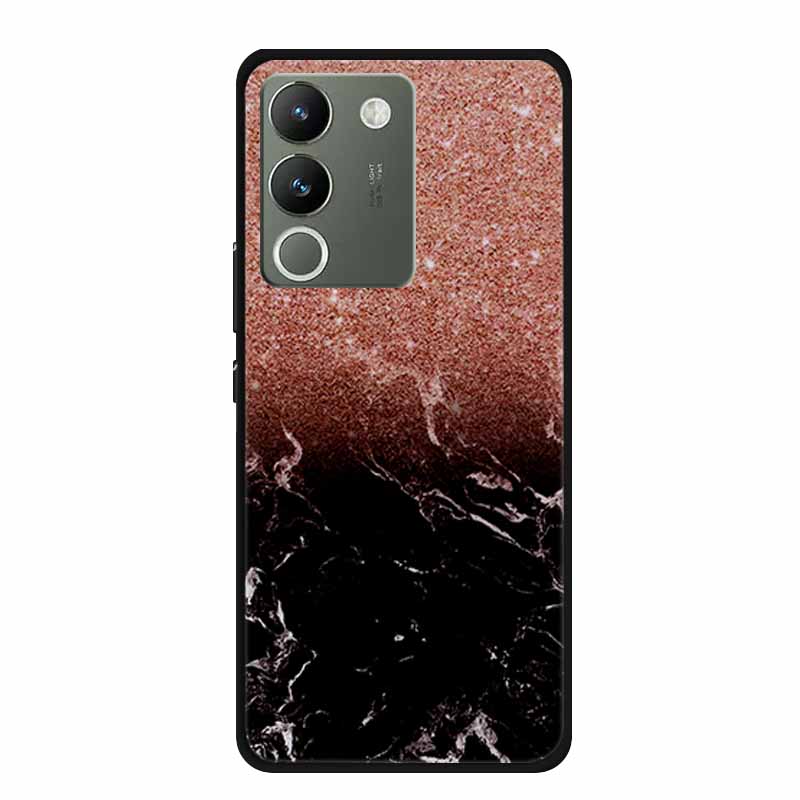 For Vivo V30 Lite 5G Case 6.67" Soft Silicone Marble TPU Phone Bag for vivo V30 Lite 5g V2314 Covers Luxury Protector V30Lite