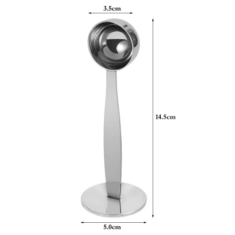 Coffee Spoon with Tamper Tablespoon Measuring Spoon Stainless Steel Coffee Scoop Protein Powder Spoon Tamping Coffee Accessories