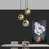 Dining Table Bar Chandelier Modern Simple Creative Personality Bedroom Bedside Electroplated Glass Ball Restaurant Chandelier