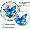 Watercolor Butterfly Pattern Window Sticker, Transparent Electrostatic Adhesion Glass Decal, Waterproof Scratch-Resistant Decorative Film