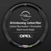 For Opel OPCline ASTRA CORSA INSIGNIA MOKKA VECTRA GTC Tigra Car Carbon fiber Suede Leather Steering Wheel Cover Accessories