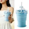 Folding Silicone Travel Cup Ice Molds Perfect for Outdoor Activity Heat Resistant and Space Saving Folding Water Bottle