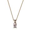 Luxury Square Diamond Fragrant Water Bottle Pendant Thin Collarbone Necklace Cool Style New Decoration