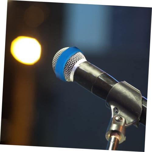 ERINGOGO 6-Piece Silicone Anti-Slip Ring for Microphone, Anti-Rolling Microphone Protection