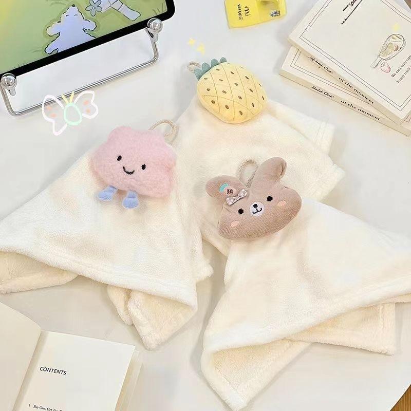 Adorable Hand Towels Cartoon Cloud Shaped Coral FleeceWashcloths Thick Ideal For Southeast Asian Toilets Bathrooms Kitchens Perfect Home Decoration