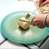 Elegant Glass Peacock Dumpling Plate