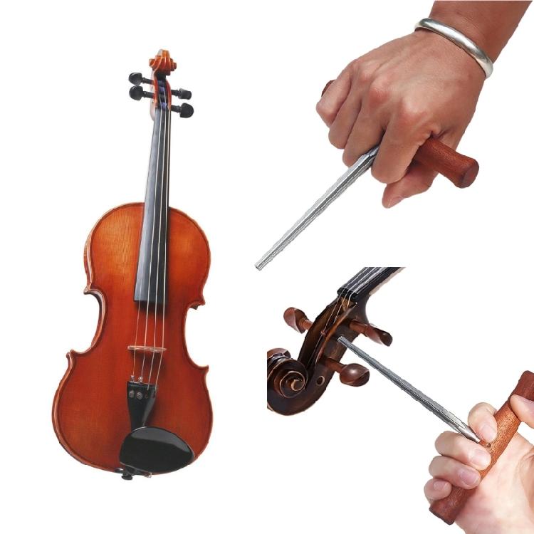 Professional Violin Peg Hole Tapering Tool Wood and Steel Construction Comfort Handle for Instrument Repair Specialists
