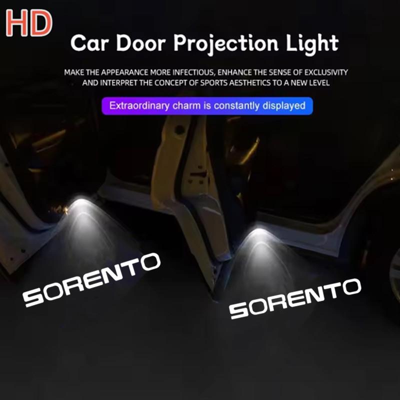 AABIZ1 2pcs LED Door Sign Welcome Light Laser Projection Light For Kia Sportage JA JE SL SORENTO Ceed K3 K5 Car Decoration Accessories