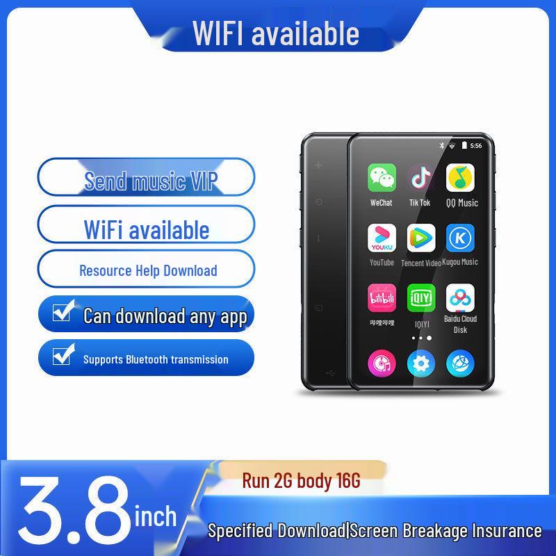 Player MP5 Ultra-Subțire cu Ecran Complet, WiFi și Bluetooth - Versiune Portabilă Compactă pentru Studenți