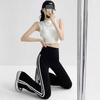 Sharkskin Women's Micro-Flare Pants: High-Waisted, Slimming, Tummy-Control, Butt-Lifting Yoga Base Layer, Ideal for Spring/Autumn.