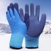 Double-Layer Work Gloves Non-Slip Coldproof Full Finger Gloves Wear-Resist Winter Padded Rubber Glove for Construction Site Work