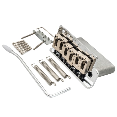 Wilkinson WOV04 10.8mm String Spacing 6-Point Guitar Tremolo Bridge for Squier/Mexico Fender/MIJ Strat Electric Guitars, Chrome