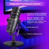 Professional Studio Quality USB Microphone with Double Connectivities for Clear Sound Recording Offering Versatility