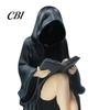 Halloween Decor Statue Black Robe Girl Ornament, Dark Style, with Balanced PLA Material Figurine Base Sitting Figurine, Durable Detailed Texture