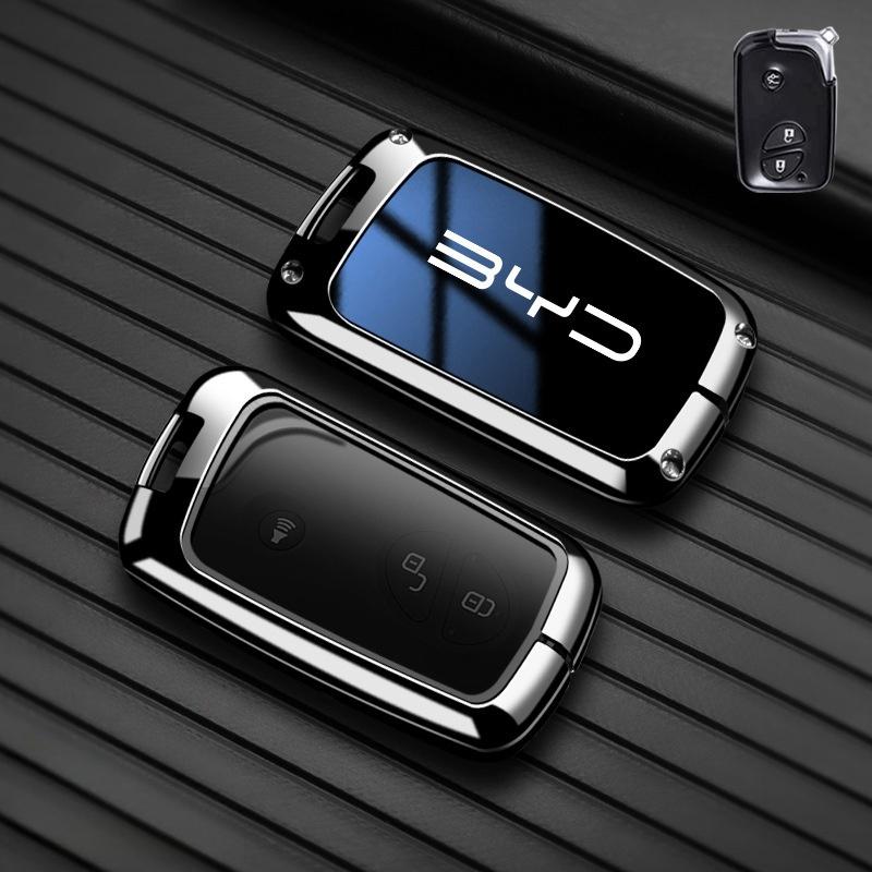 Étui Porte-Clé Télécommande Voiture Coque Housse Sac pour BYD Song Plus Atto 3 Han EV Tang DM Qin Seal Dolphin Accessoires Porte-Clés