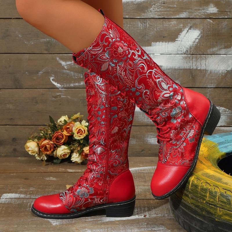 Wildleder Spitze Hohe Damen Herbst/Winter Neue Absatz-Stapelstiefel Ohne Knie Lange Stiefel