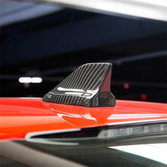 Real Carbon Fiber Car Shark Fin Antenna Cover Sticker for Ford Mustang 2024 2025