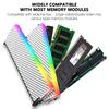 JUMPEAK R02 Computer ARGB Memory Module Heatsink Shim Cover Wavy Enhanced Cooling DDR3 DDR4 DDR5 PC RAM Cooler Radiator Armor