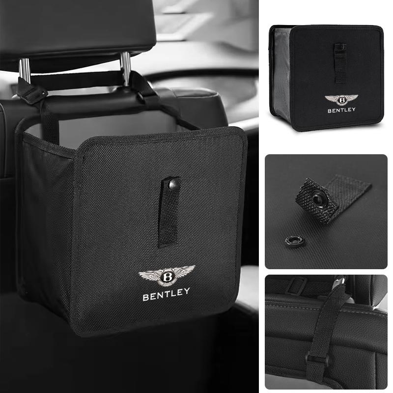 For Bentley GT MULLINER Auto Decorative Strip Accessories 1pc Car Large Capacity Vehicle Garbage Bag Storage Bag Trash Can CL5