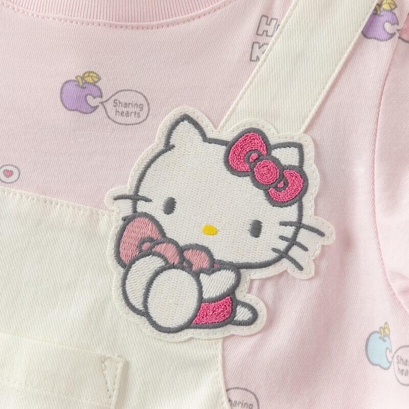 DAVE & BELLA Hello Kitty Collaboration Girls' Faux Two-Piece Dress