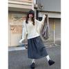 Elegant Women's White Raccoon Fur Pullover - Luxurious, Soft Cream Inner Layer, Winter Knitwear