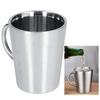 350ML Stainless Steel Coffee Cup Double Layer Heat Insulation Beer Mug Water Cup for Household Coffee Mug Heat Insulation Cup