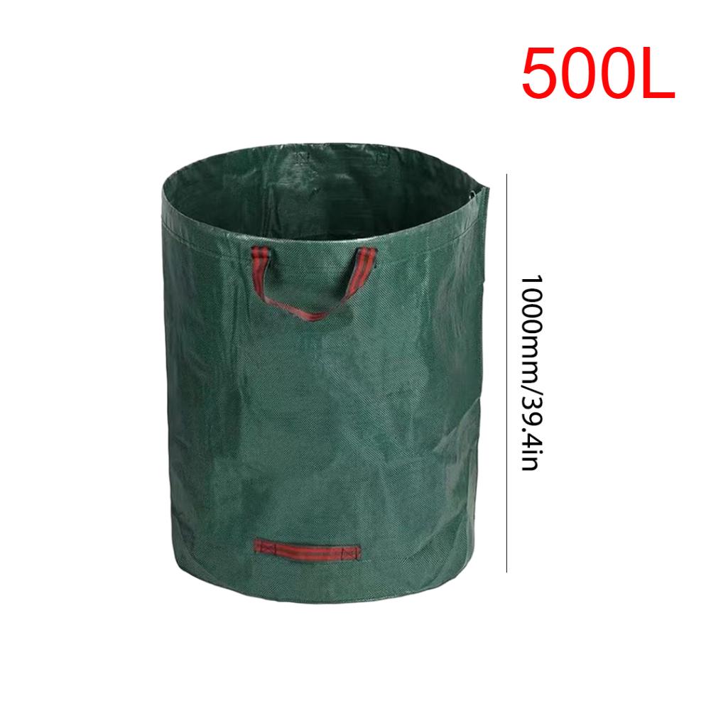 50/100/200/300/400/500L Garden Waste Bag Reusable Large Capacity Garden Bag Waterproof Leaf Sack Storage Collection Container