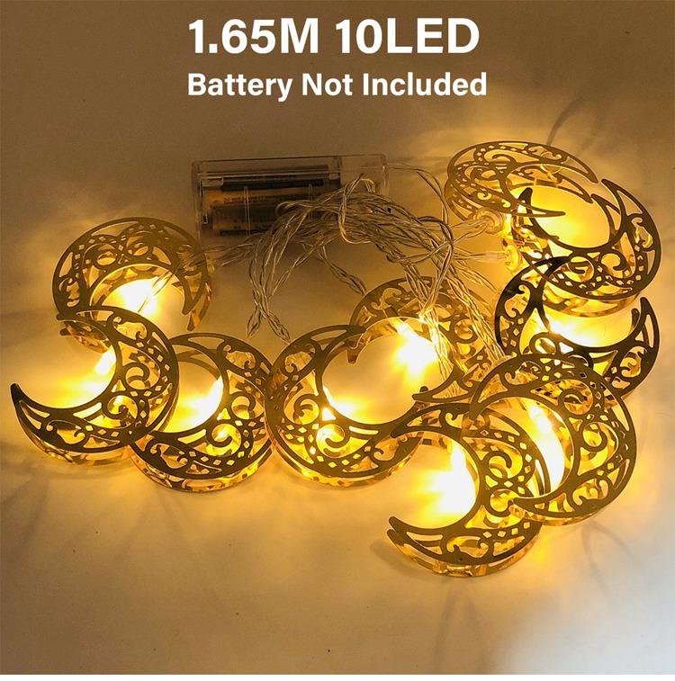 

Светодиодная гирлянда Луна Звезда Рамадан Украшение 2025 Аид Ид Мубарак Декор Ислам Мусульманское Мероприятие Вечеринка Принадлежности Декор Ид аль-Фитр