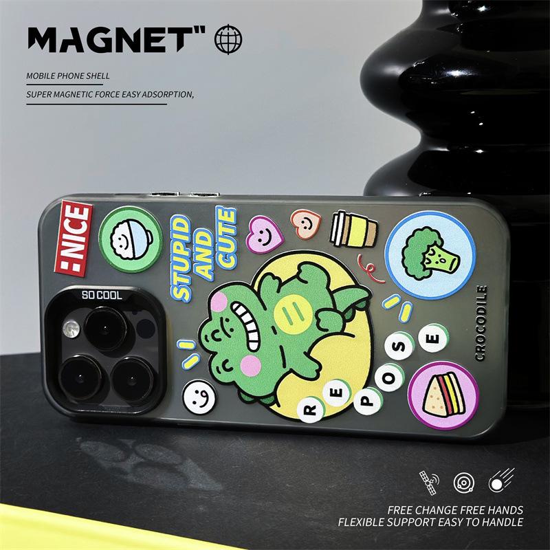 Zhitai Matowe Laserowe Magnetyczne Etui na iPhone 16 Pro Max, Apple 14, 15 Pro & Huawei P70