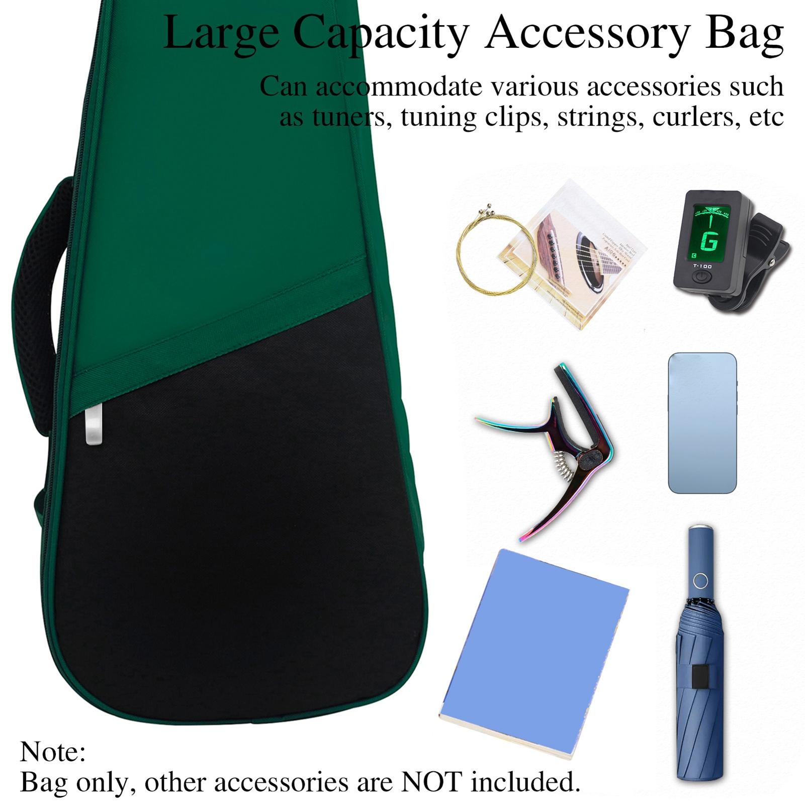 

23 inch Ukelele Ukulele Uke Bag Backpack Case Simple Style Cotton Thicken Padding with Adjustable Shoulder Strap for темно-зеленого