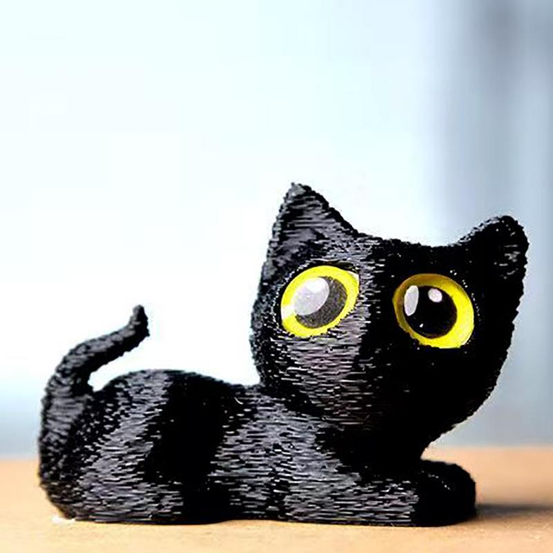 Halloween  Desktop Decorations Mini Resin Cat Cute Kitten Micro Landscape Crafts Garden Party Decoration