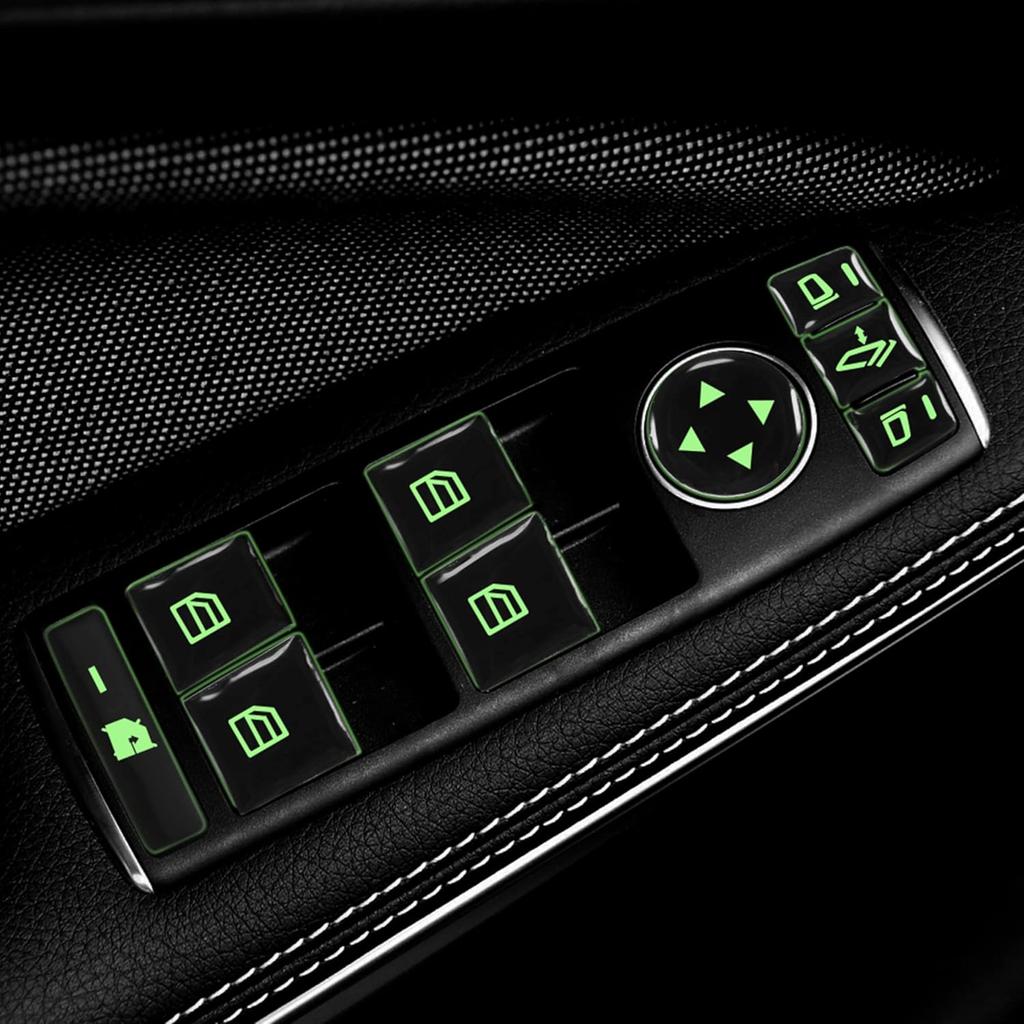 G Car Power Window Glass Lift Switch Trim Covers Interior Door Armrest Button Stickers for Mercedes Benz A B C E Cla G Gla Gle Gl Ml Glk Gls CLS