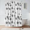 Shower Waterproof Bathroom Curtain Black Peony Kitchen Balcony Partition Bedroom