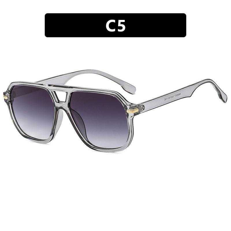 

Квадратные солнцезащитные очки с двойной перекладиной, модные простые очки-авиаторы, женские солнцезащитные очки