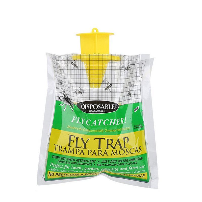 

Мушиная подвесная ловушка Водорастворимый прикормочный порошок Пластиковая мушиная клетка Одноразовая ловушка для мух Outside