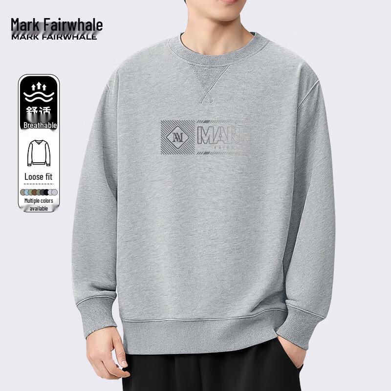 Mark Fairwhale Men's American Style Graphic Crewneck Pullover Sweatshirt