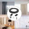 Multipurpose 5 Meter Curved Curtain Rails Set Ceiling Track with Rollers and Hook Brackets Kits for Easy Installation