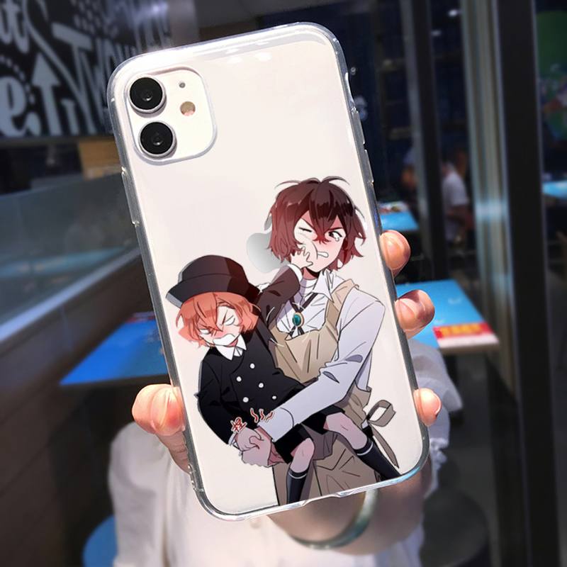 RUICHI Bungou Streunende Hunde Dazai Osamu Telefon Fall Für iPhone 11 12 Mini 13 Pro XS Max X 8 7 6s Plus 5 SE XR Transparent Shell