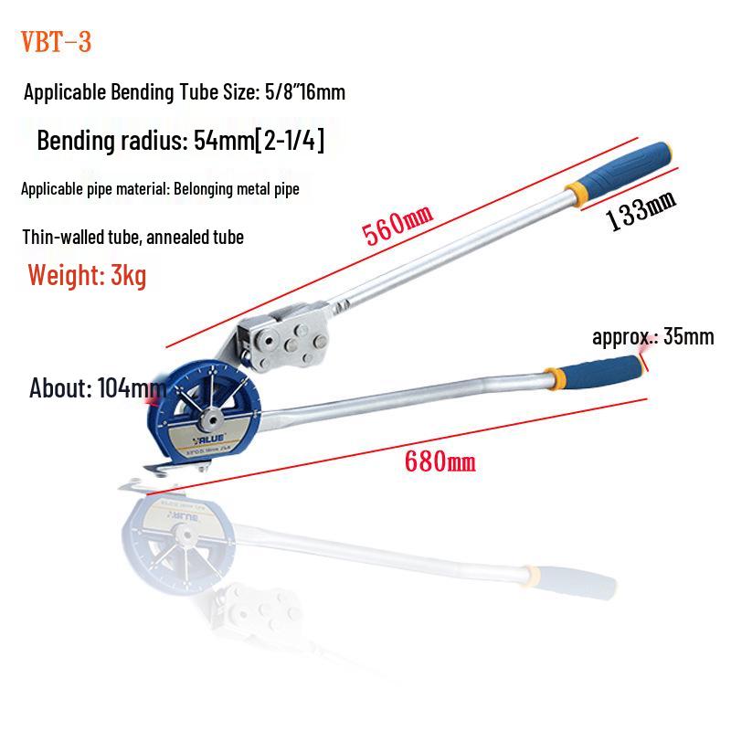 Saint-Ba Ruční ohýbačka trubek pro měď, hliník, ocel: Velikosti 6, 8, 10, 12, 19, 22