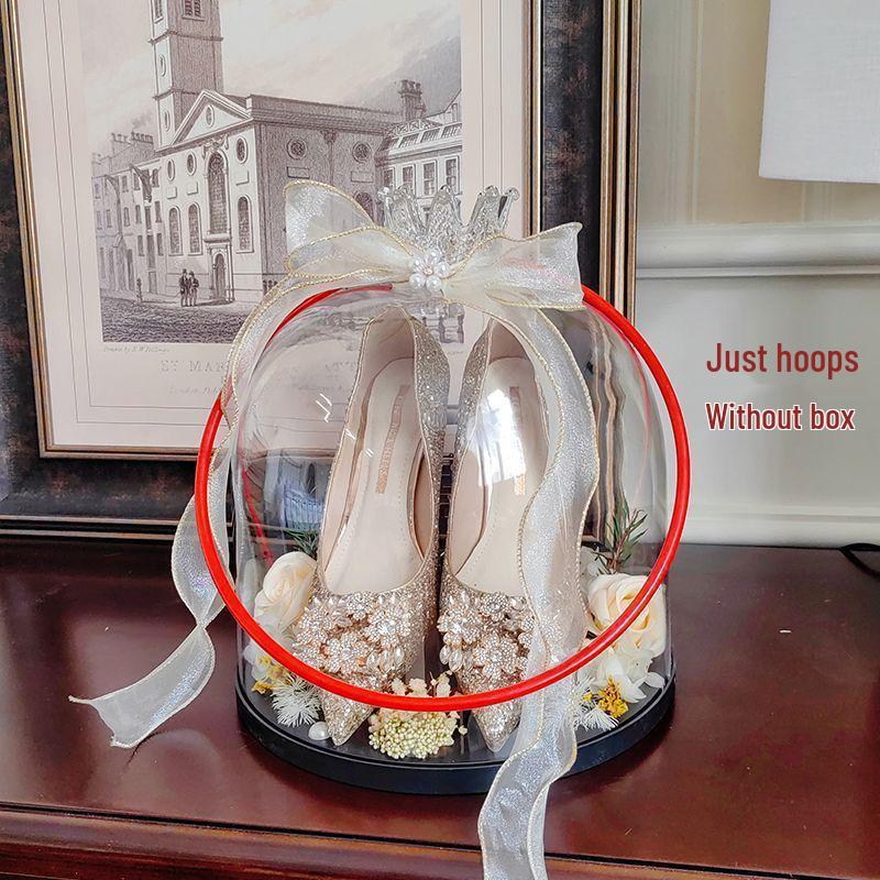 

Запирающаяся хрустальная свадебная коробка для обуви и набор реквизита для игры «Бросание колец» своими руками Read Size Guide Before Ordering