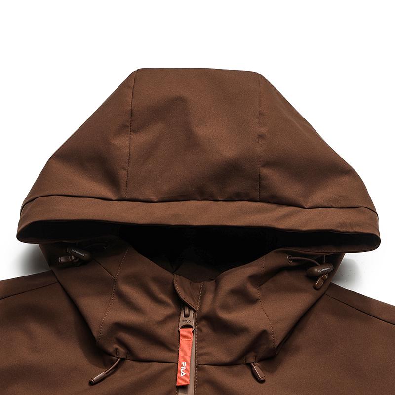 Fila Original Fashion Retro Casual Versatile Soft Comfortable Two-Piece Down Jacket Women Outerwear Magnolia-Brown F11W549913FBN