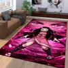 "Anime Girl with Pink Eyes and Dress on Stylish Carpet Design" Suitable for use as an anti-slip for living room bedroom sofas