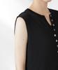 Nano Universe Henley Neck Dry Terry Size S Women's Dress, (010), Black, 669-5119325