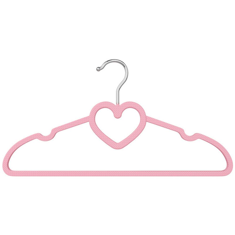 10-30PCSLove flocking clothes hanger, anti slip and traceless, home wardrobe hanging clothes, thicker storage clothes hanger