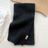 Premium sense versatile small scarf soft waxy milk tea color knitted wool scarf autumn and winter versatile Korean version to keep warm